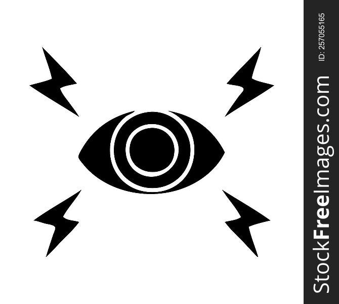 flat symbol of a mystic eye. flat symbol of a mystic eye