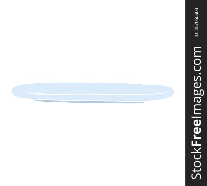 flat color illustration of empty plate. flat color illustration of empty plate