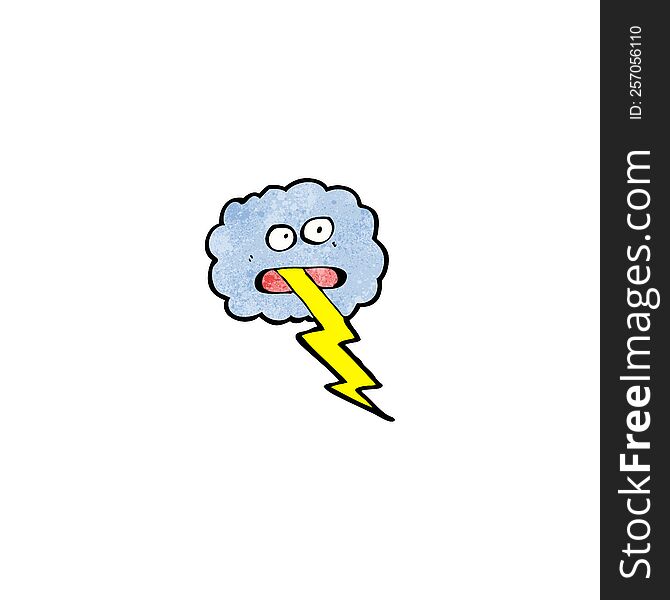 cartoon thunder cloud