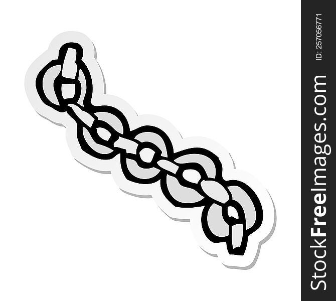 sticker of a cartoon chain