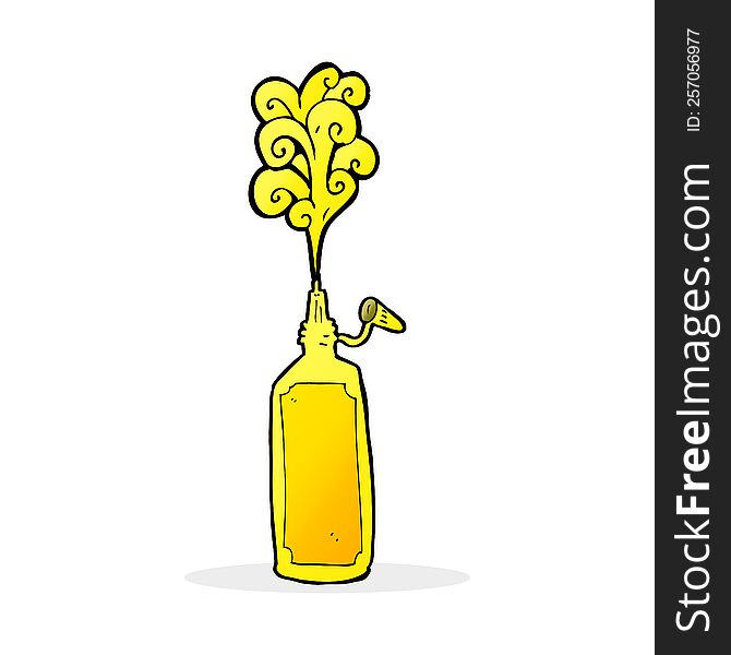 cartoon mustard bottle