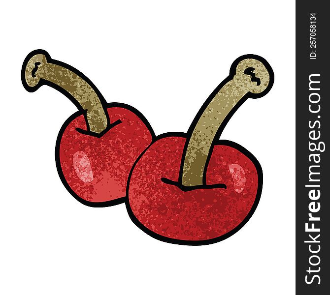 cartoon doodle cherry