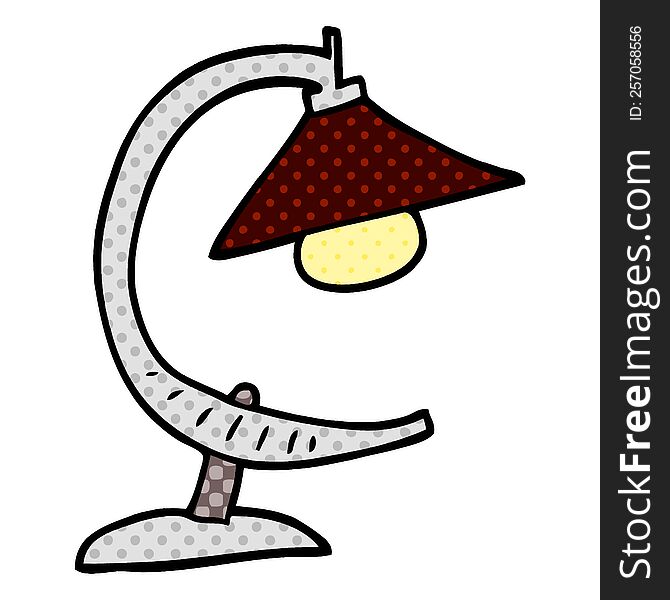 cartoon doodle desk lamp