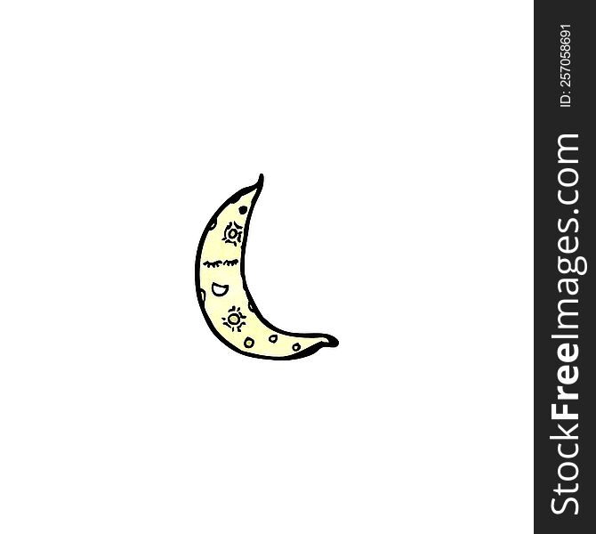 Cartoon Crescent Moon