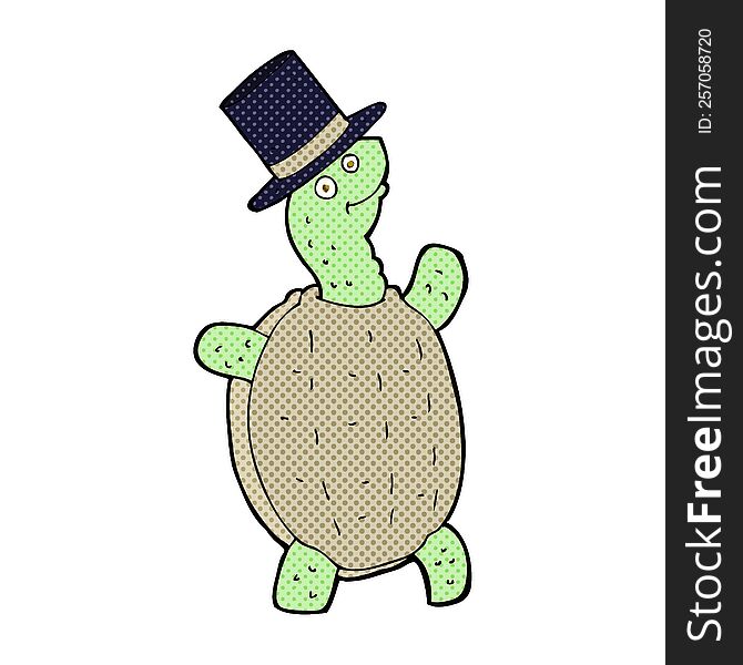 cartoon turtle in top hat