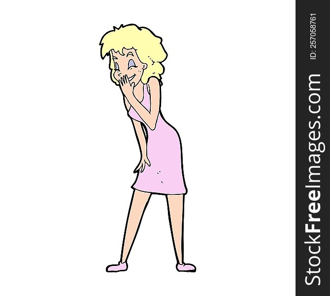 Cartoon Woman Laughing