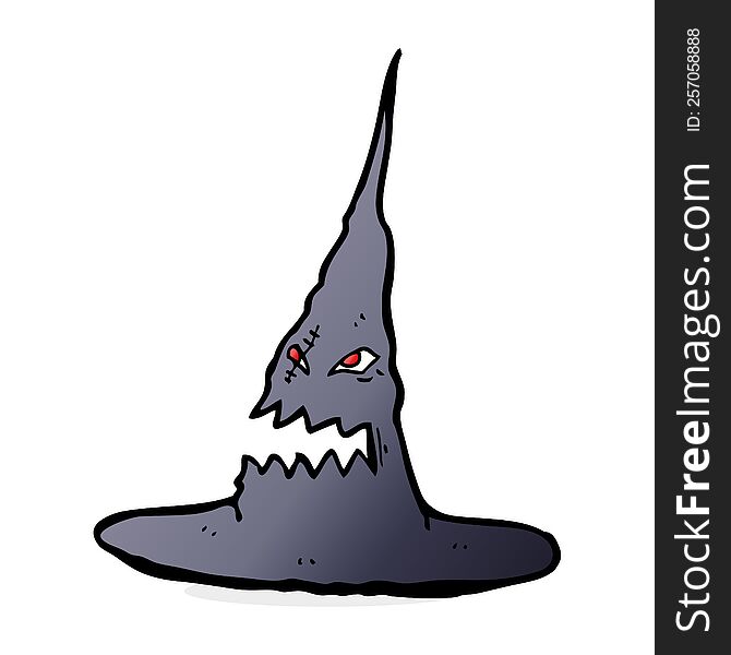 Cartoon Spooky Witches Hat