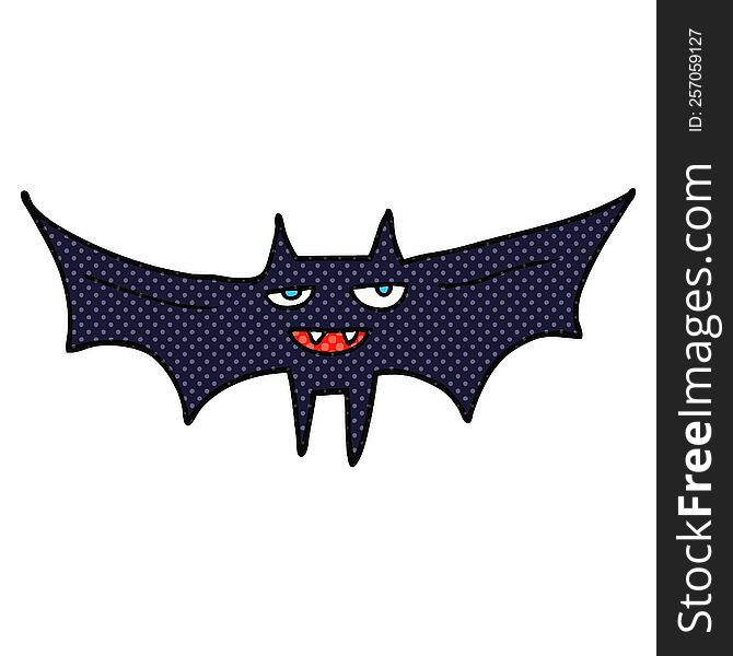 freehand drawn cartoon halloween bat