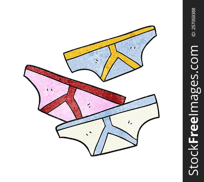 freehand drawn texture cartoon underpants