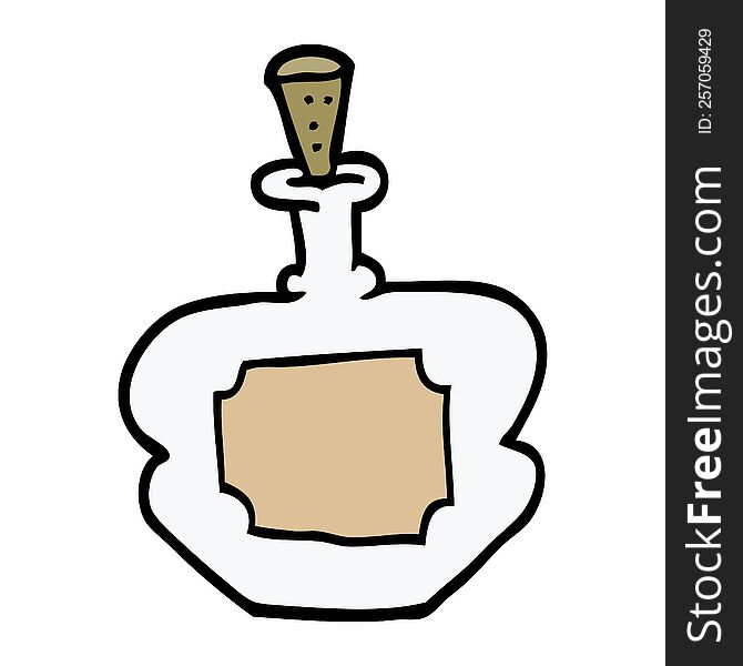 cartoon doodle perfume bottle