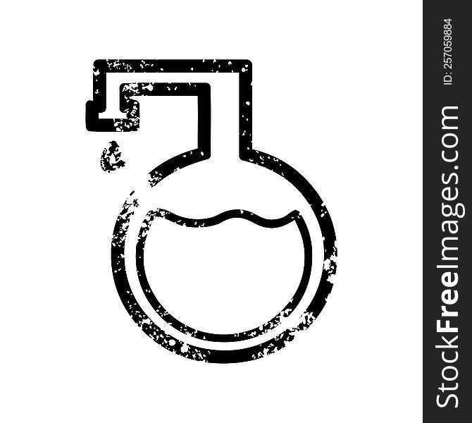 chemical vial distressed icon symbol