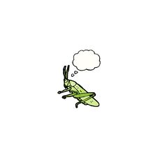 Cartoon Grasshopper Stock Image