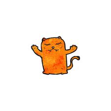 Cartoon Ginger Cat Stock Photo