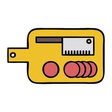 Free Cute Cartoon Meat Chopping Board Stock Image - 257069821