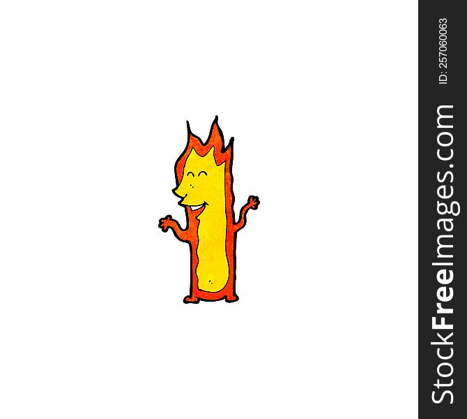 cartoon fire character