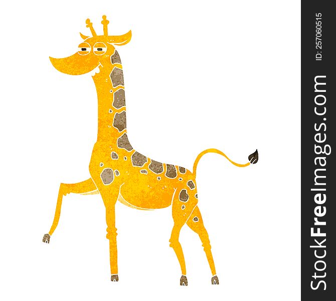 retro cartoon giraffe