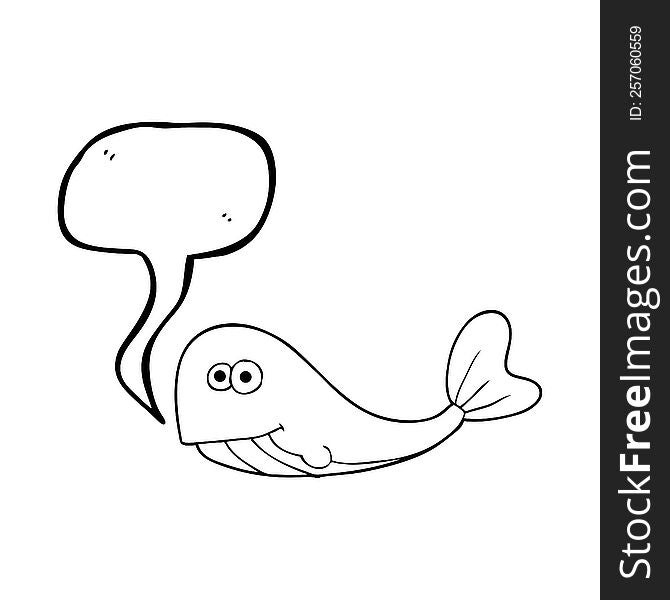 Speech Bubble Cartoon Whale