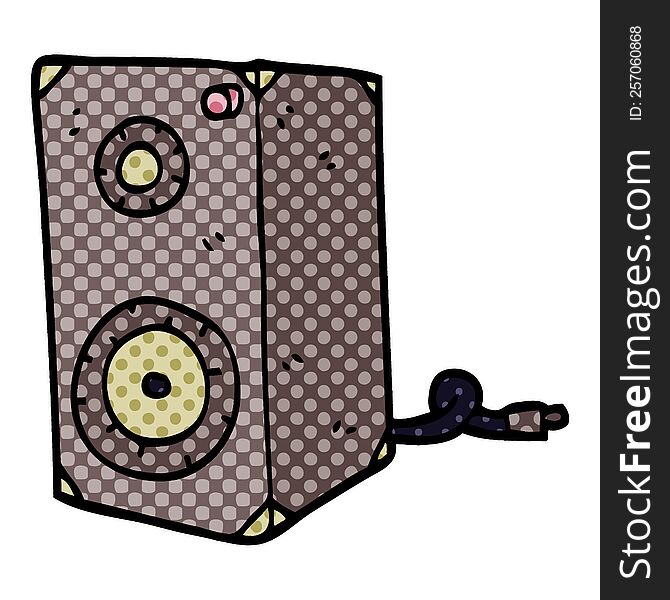 cartoon doodle speaker box