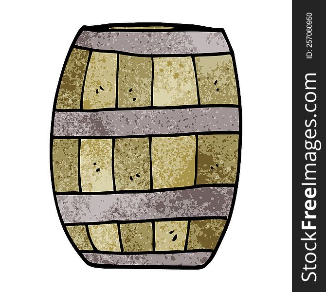 Cartoon Doodle Beer Barrel