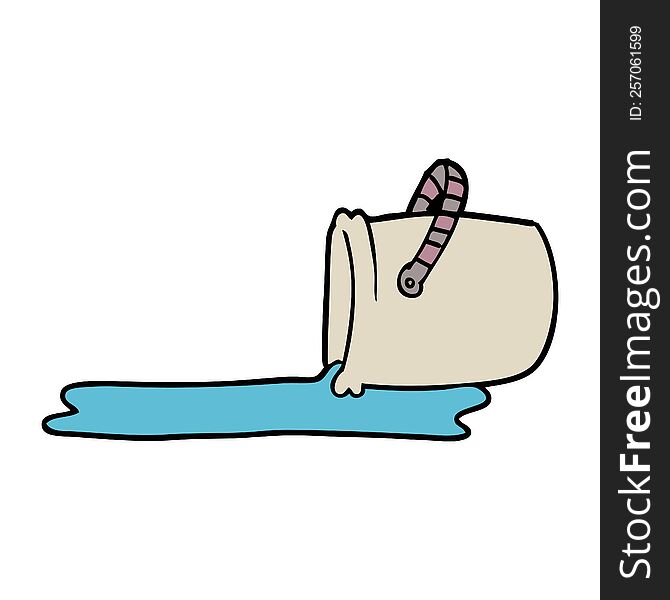 Cartoon Doodle Bucket