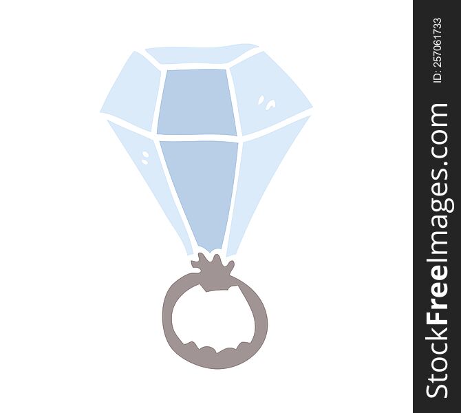 cartoon doodle diamond ring