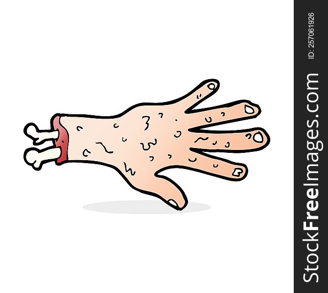 Gross Severed Hand Cartoon