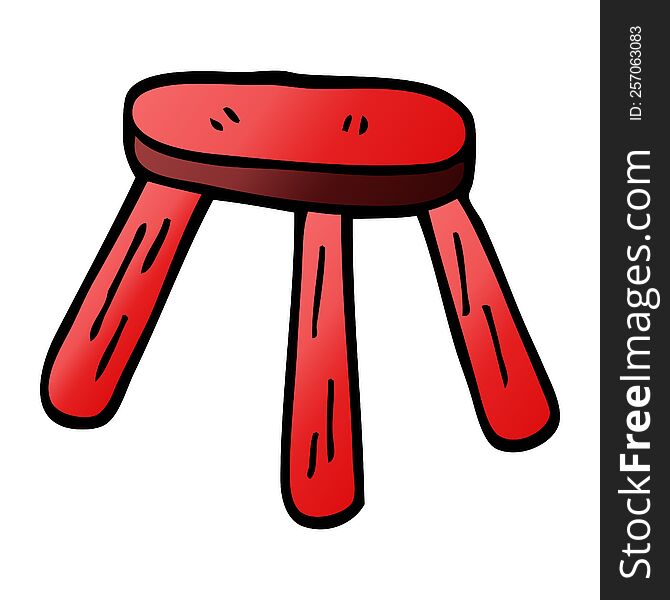 Cartoon Doodle Low Stool