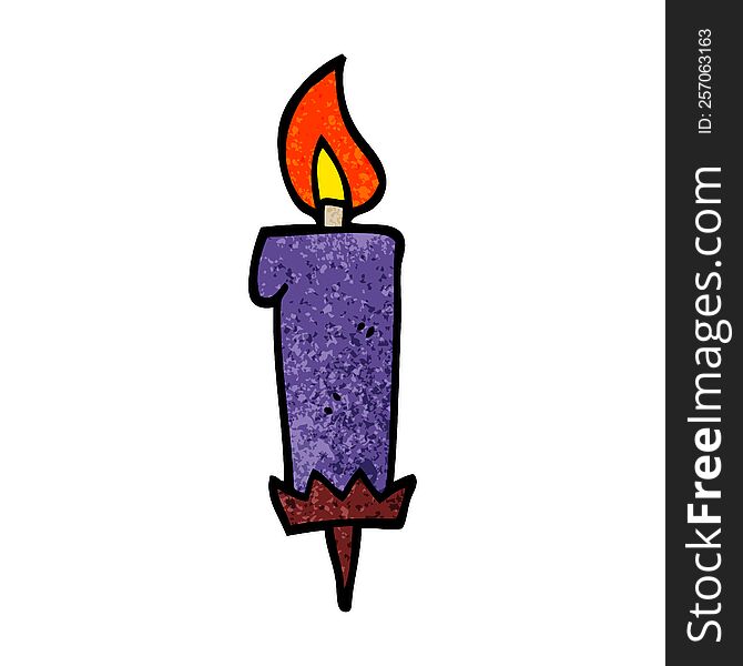 cartoon doodle birthday candle