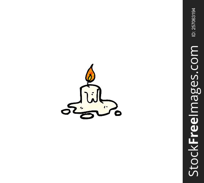melting candle cartoon