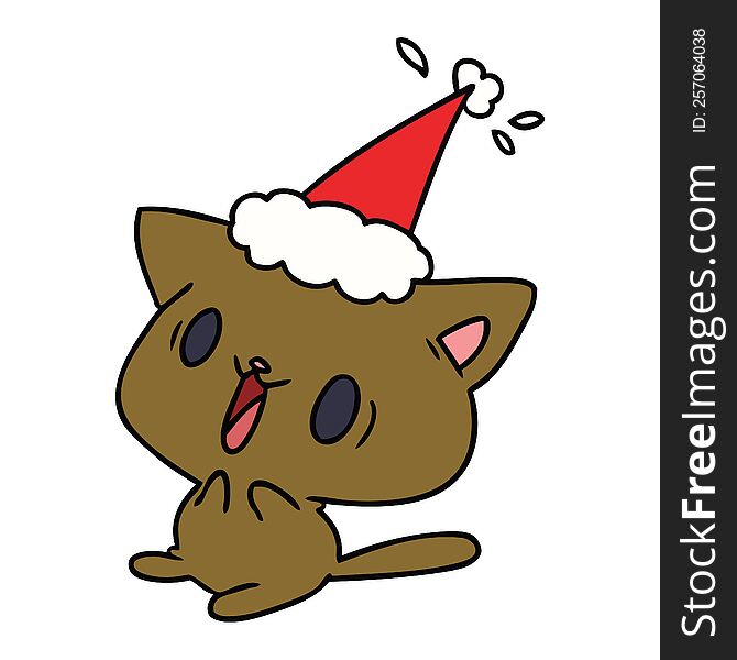 Christmas Cartoon Of Kawaii Cat