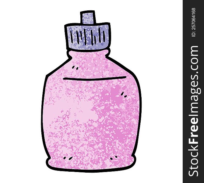 grunge textured illustration cartoon squirt bottle