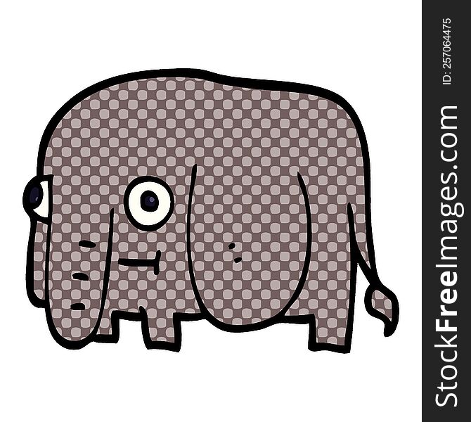 cartoon doodle elephant