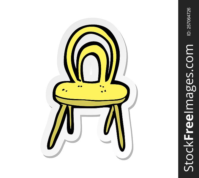 sticker of a cartoon chair