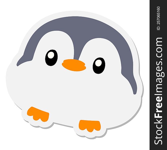 Cute Christmas Penguin Sticker