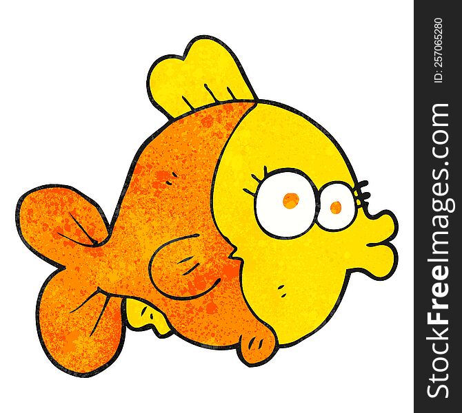 funny freehand textured cartoon fish. funny freehand textured cartoon fish