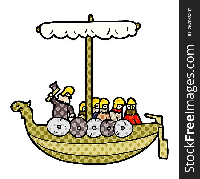 cartoon vikings sailing. cartoon vikings sailing