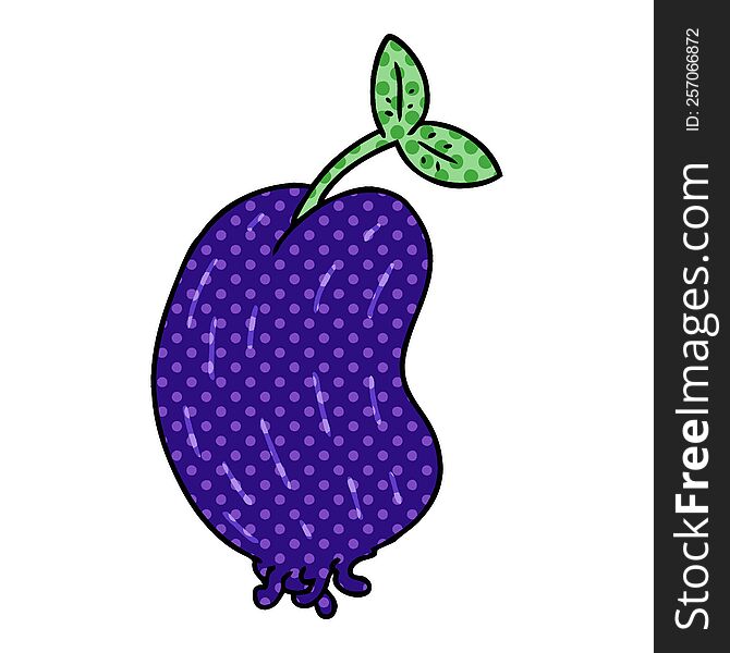 cartoon of a sprouting bean