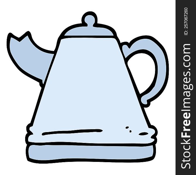 Hand Drawn Doodle Style Cartoon Kettle