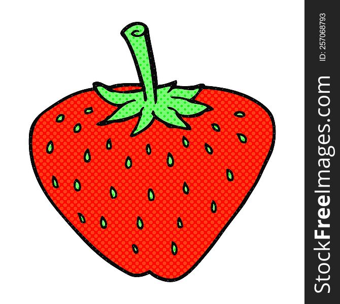 freehand drawn cartoon strawberry
