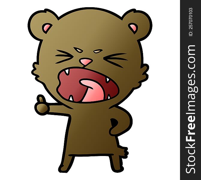 angry cartoon bear. angry cartoon bear
