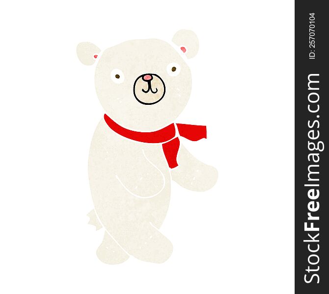 Cute Cartoon Polar Teddy Bear