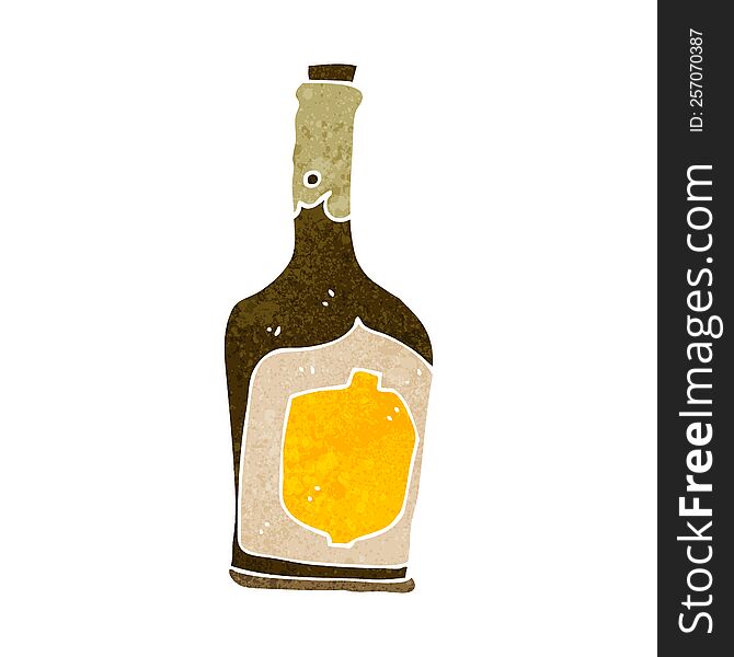 cartoon bottle of rum