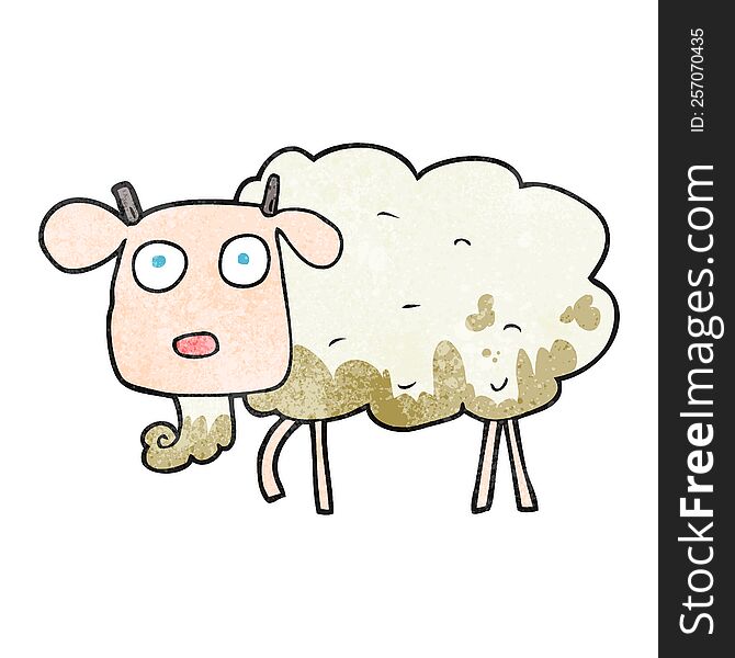 Textured Cartoon Muddy Goat