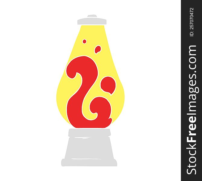 flat color style cartoon retro lava lamp