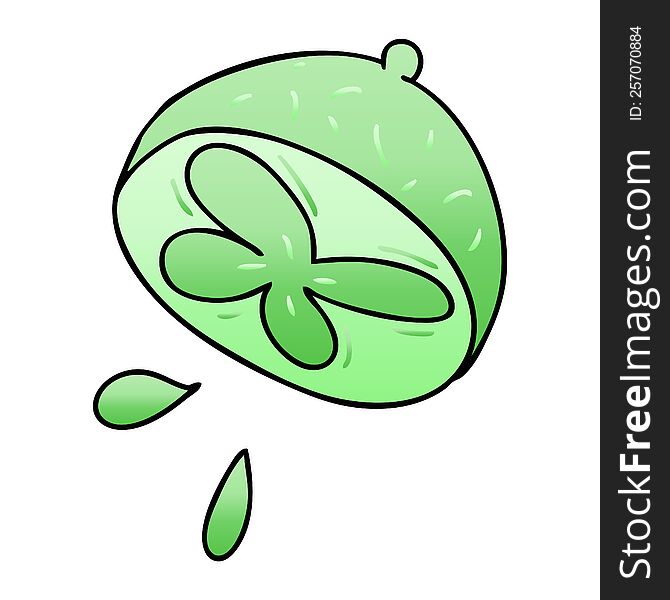 Quirky Gradient Shaded Cartoon Lime