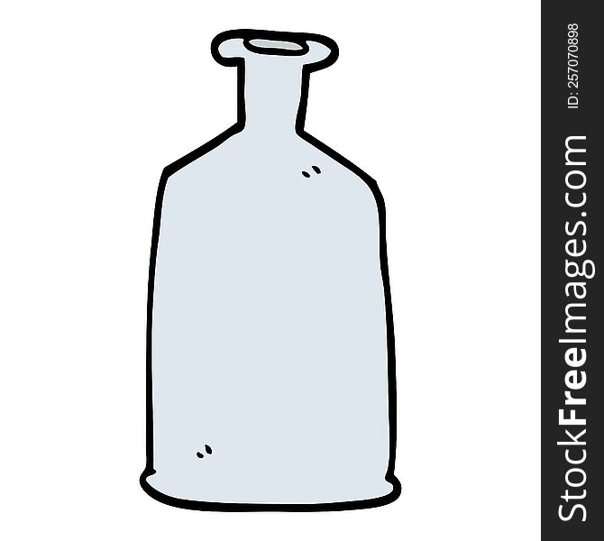 cartoon doodle clear glass bottle