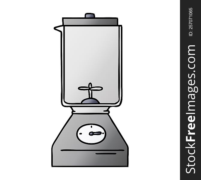 Gradient Cartoon Doodle Of A Food Blender