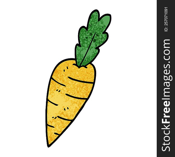 Cartoon Doodle Organic Carrot