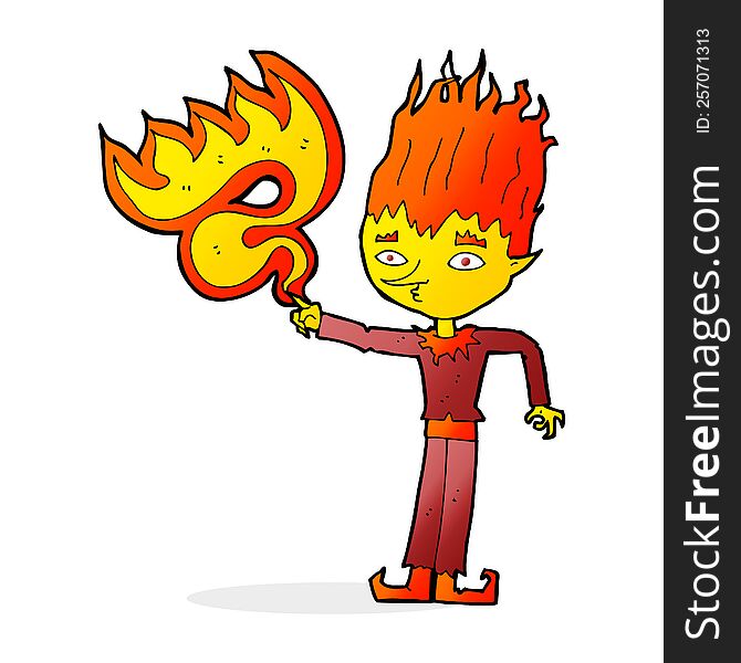 fire spirit cartoon