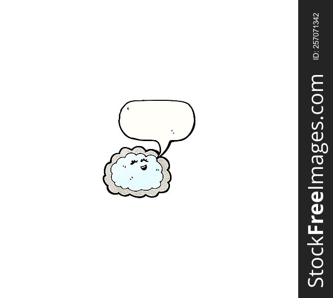 Rain Cloud With Speech Bubble Cartoon